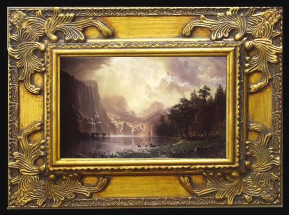 framed  Albert Bierstadt During the mountain, Ta070